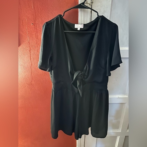 Pink Lily Black Romper Love For A Lifetime XL - Picture 7 of 15